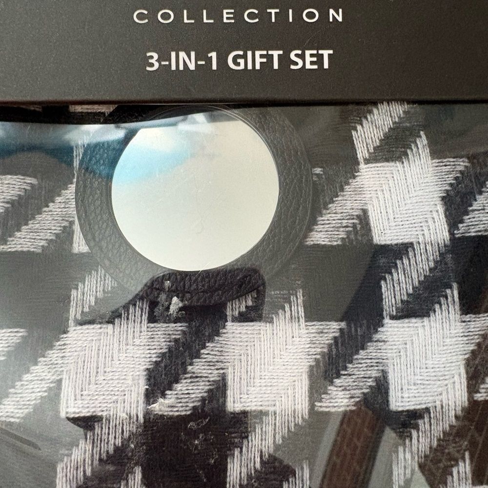 NIB London Fog Black and White Houndstooth 3-in-1 Gift Set - Picture 4 of 9